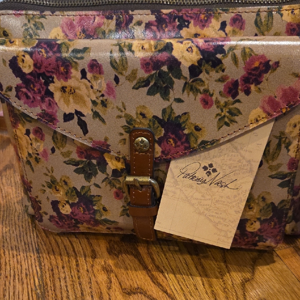 Patricia Nash Floral Crossbody Bag - Purple and Yellow